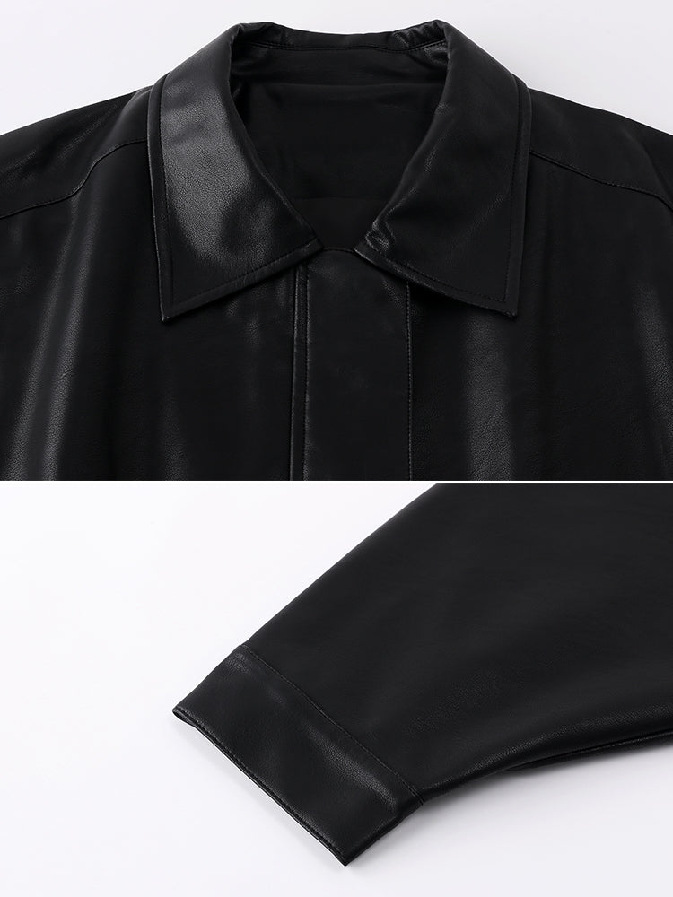 Long-Sleeved Leather Jacket_BDHL7709