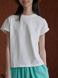 Shaped Wide-Sleeved T-Shirt_BDHL6212