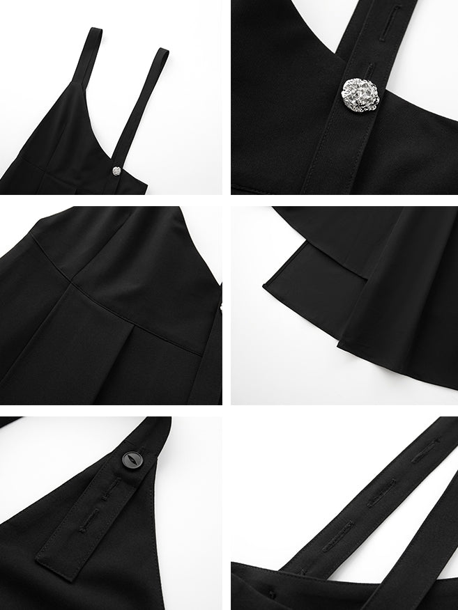 Irregular Shoulder Strap Skirt_BDHL7535