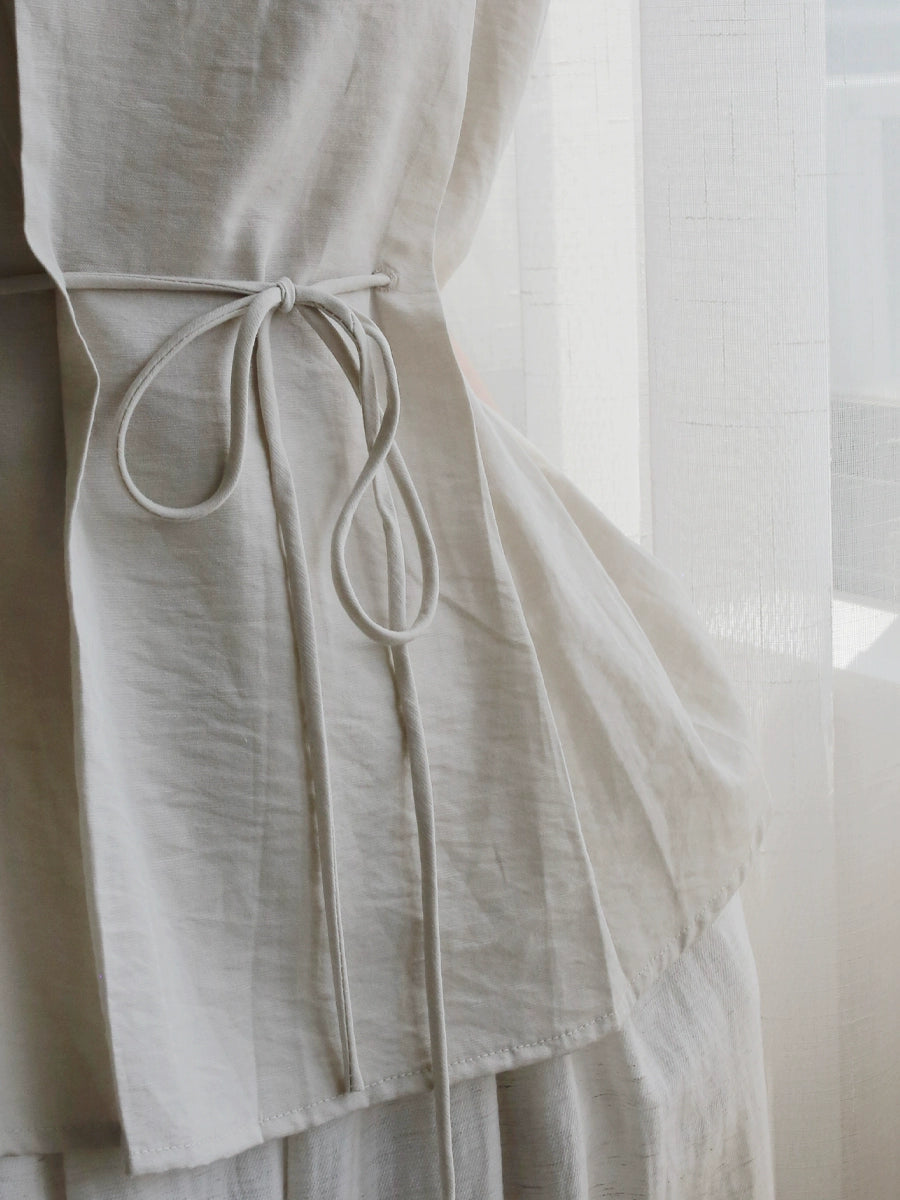 French Style Drawstring Top or Wide-Leg Pants_BDHL7306