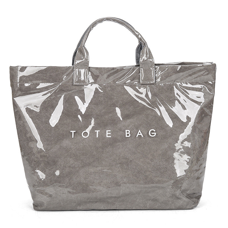 Retro Waterproof Patent Tote Bag_BDHL8200