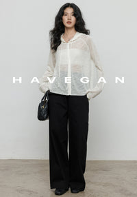 Hooded Sheer Knitted Cardigan_BDHL7058