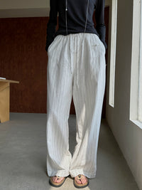 Striped Loose Wide Pants_BDHL6213