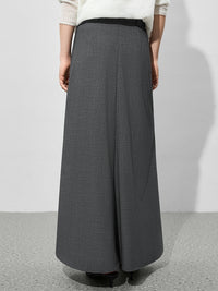 Fishtail Grey Long Skirt_BDHL7007