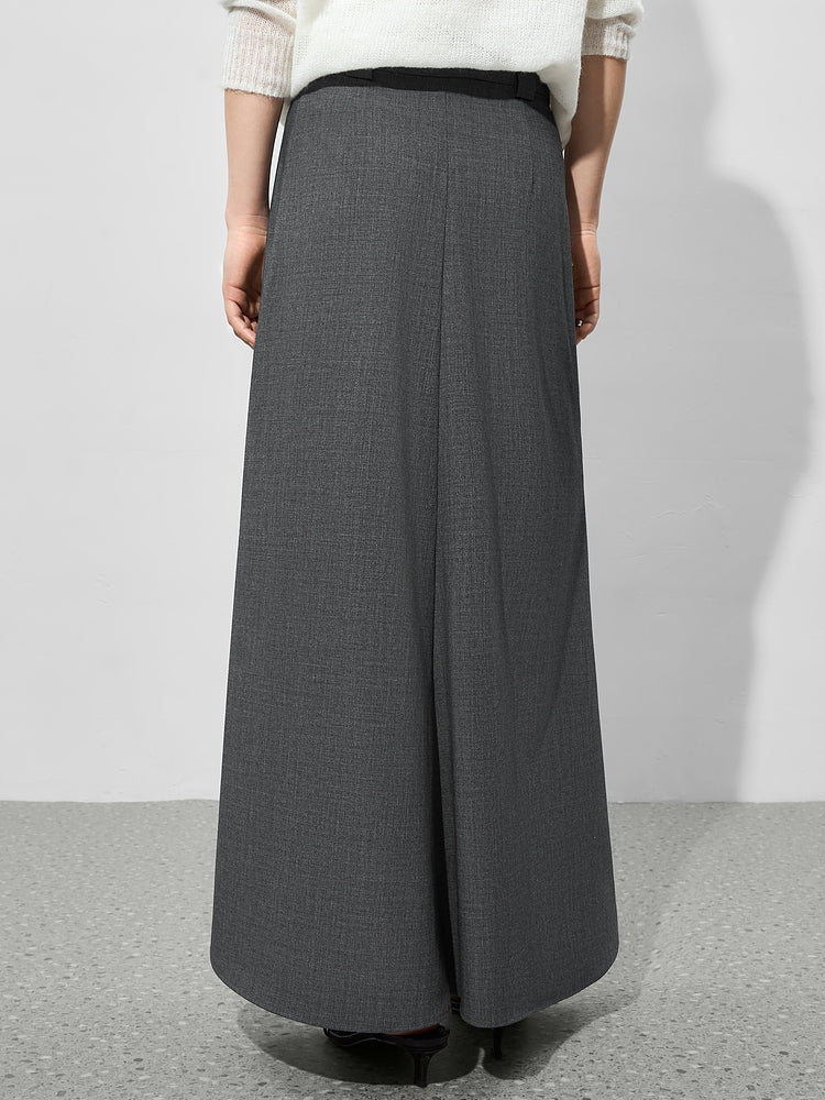 Fishtail Gray Long Skirt_BDHL7007