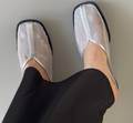 Mesh Polka-Dot Flat Mules_BDHL8370