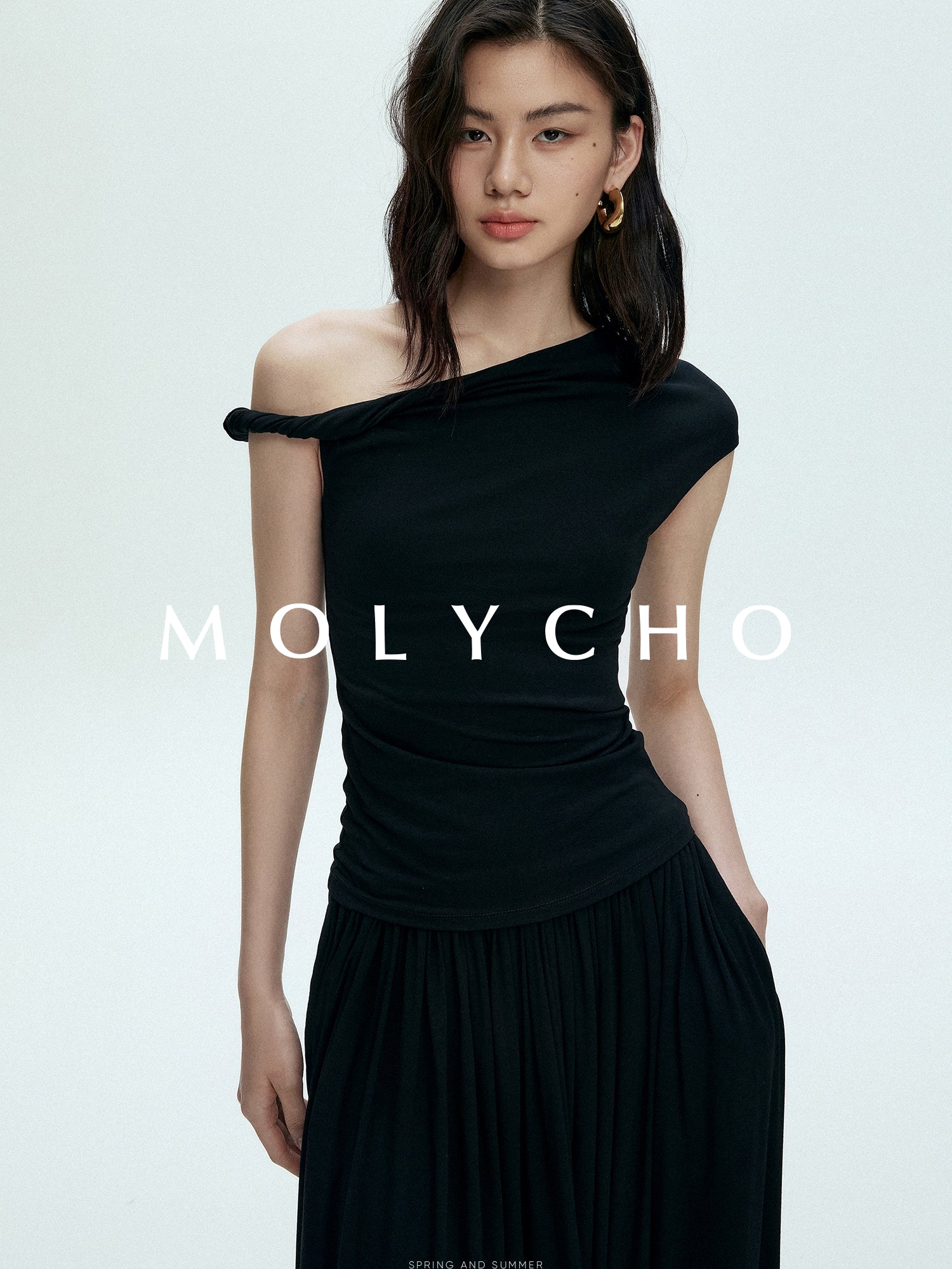 Pleated Long Skirt Pants_BDHL7398