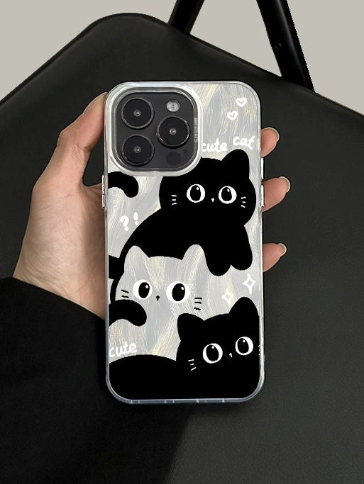 黑貓珍珠手繩適用於 iPhone 手機殼_BDHL7831