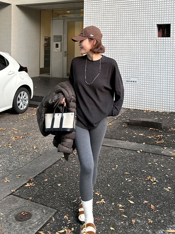 Crew Neck Relaxed Fit Sweatshirt_BDHL8006