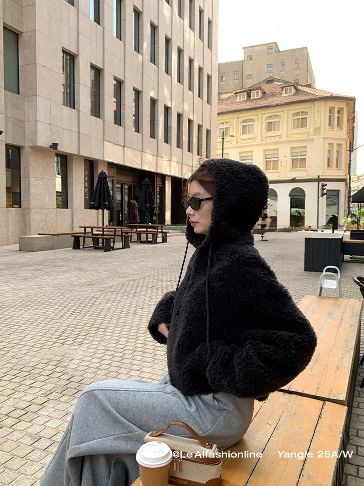 Hooded Zip-Up Short Jacket_BDHL8046