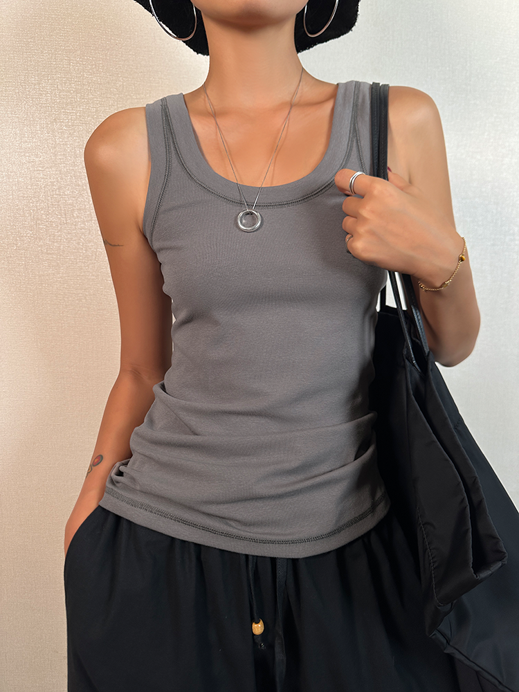 Slim Fit Racerback Tank Top_BDHL6337