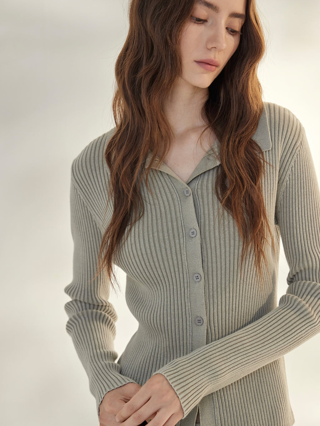Lapel Knit Cardigan Jacket_BDHL7668