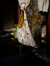 Floral Shoulder Basket Bag_BDHL7070