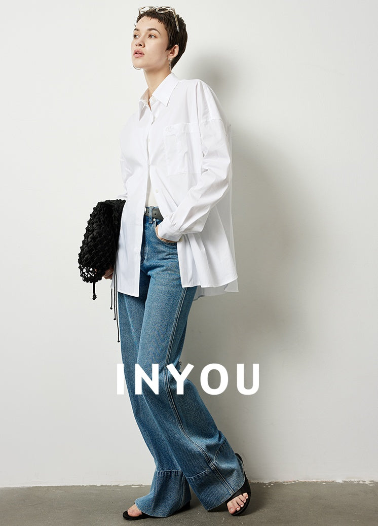 Boyfriend Silhouette Simple Shirt_BDHL6394