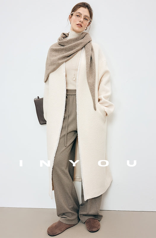 無領蓬鬆長外套_BDHL7909