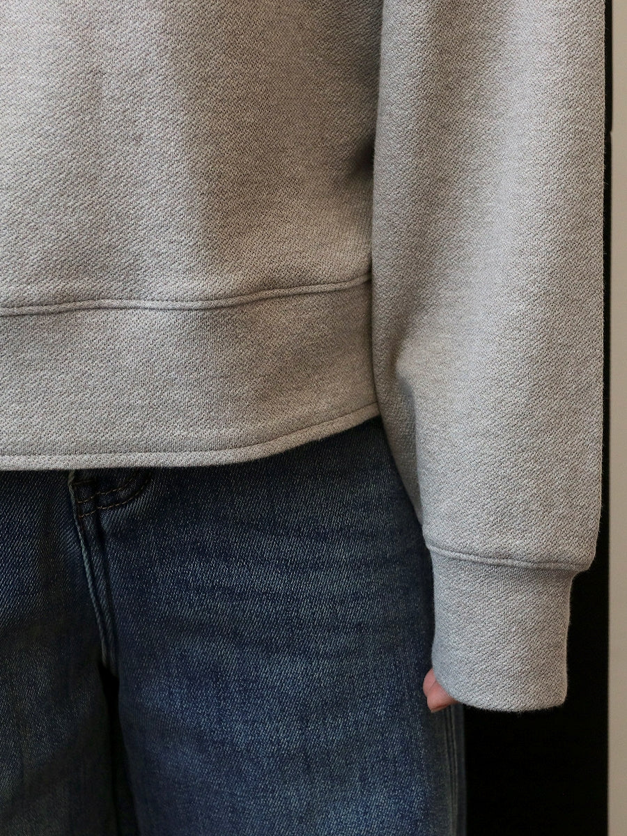 Hem-Cut Design Sweatshirt_BDHL8104