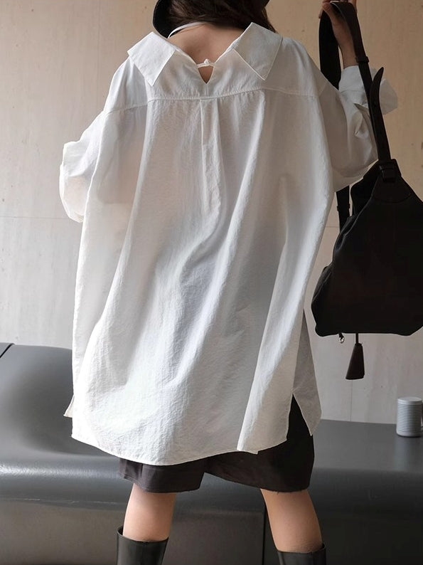 Loose-Fitting Back Collar Shirt_BDHL7381
