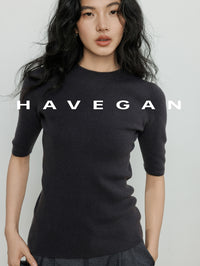 High Neck Slim Knit Tops_BDHL7230