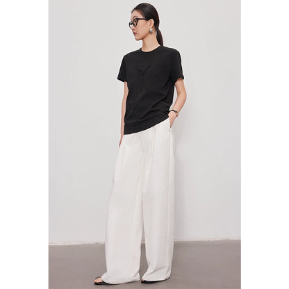 High Waist Double Gathered Wide Pants_BDHL5863 - HELROUS