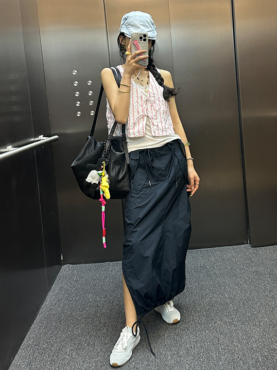 Crumpled Striped Vest_BDHL7249