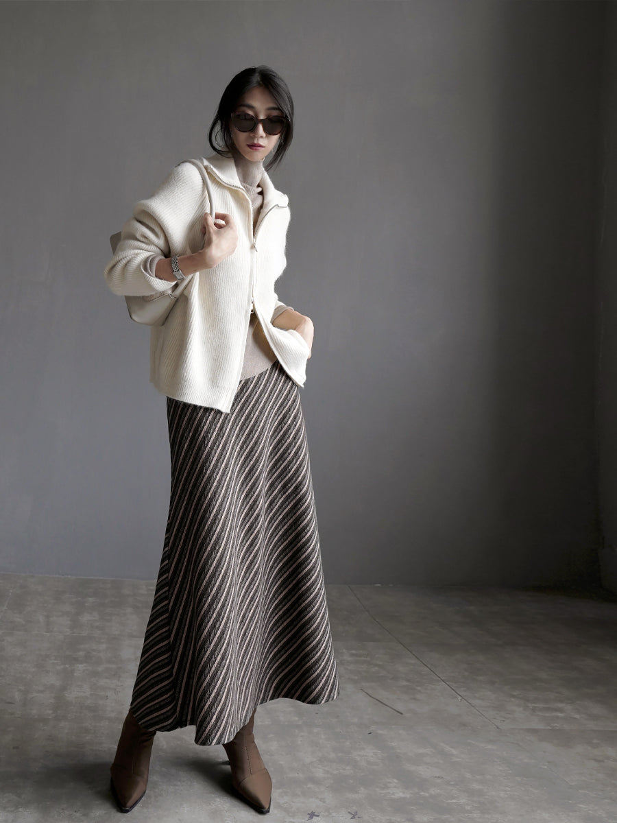 Zip-Up Knitted Cardigan_BDHL7935