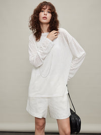 Loose Long-Sleeved Sheer Tops_BDHL6328