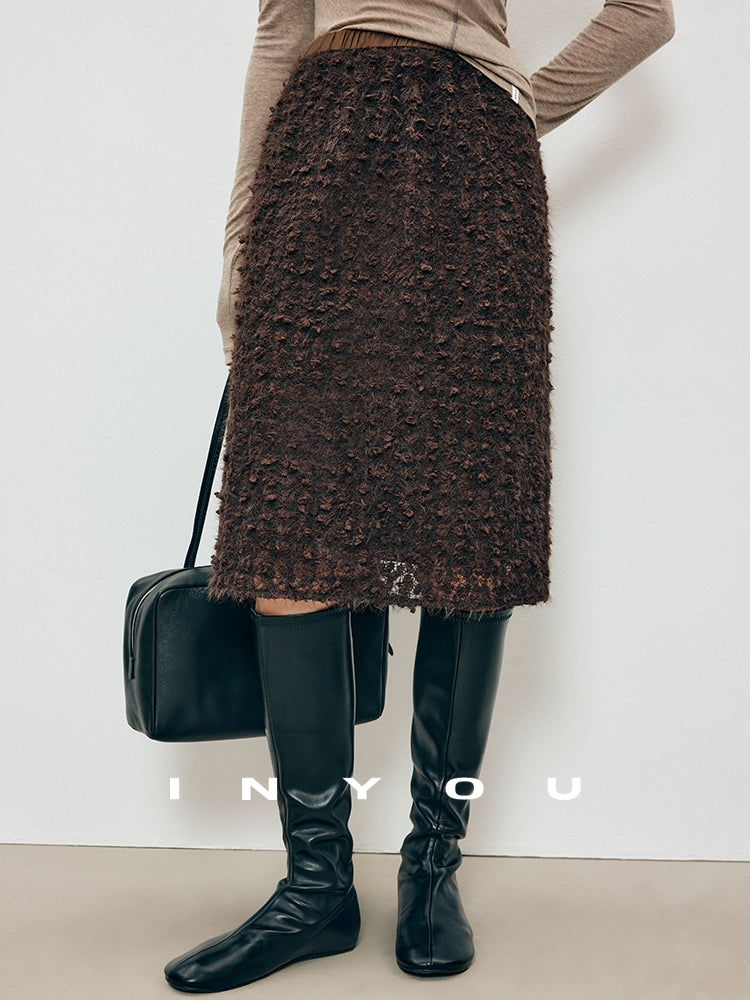 3D蕾絲及膝裙_BDHL7905