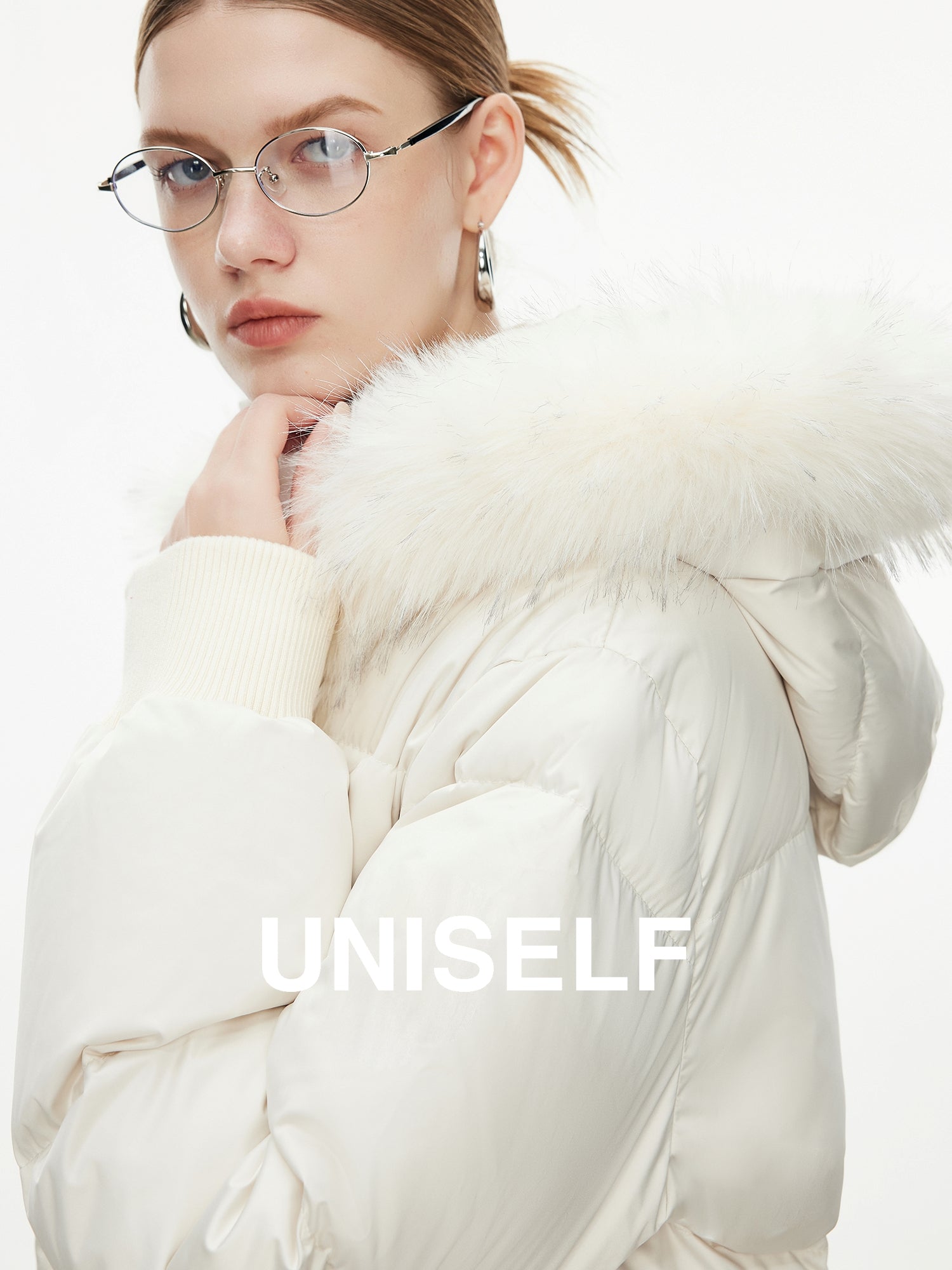 Fur Collar Hooded Down Jacket_BDHL7974