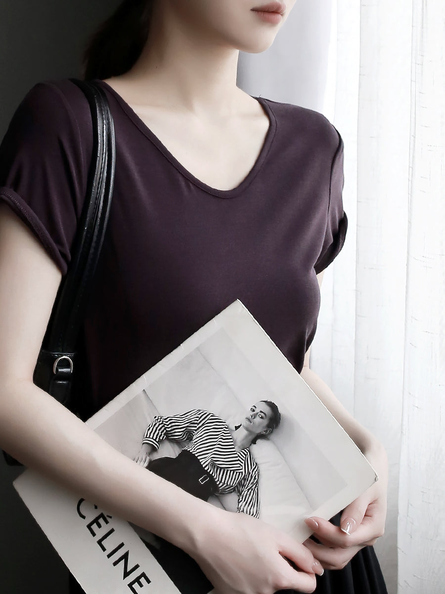 Thin Round Neck Tops_BDHL7576