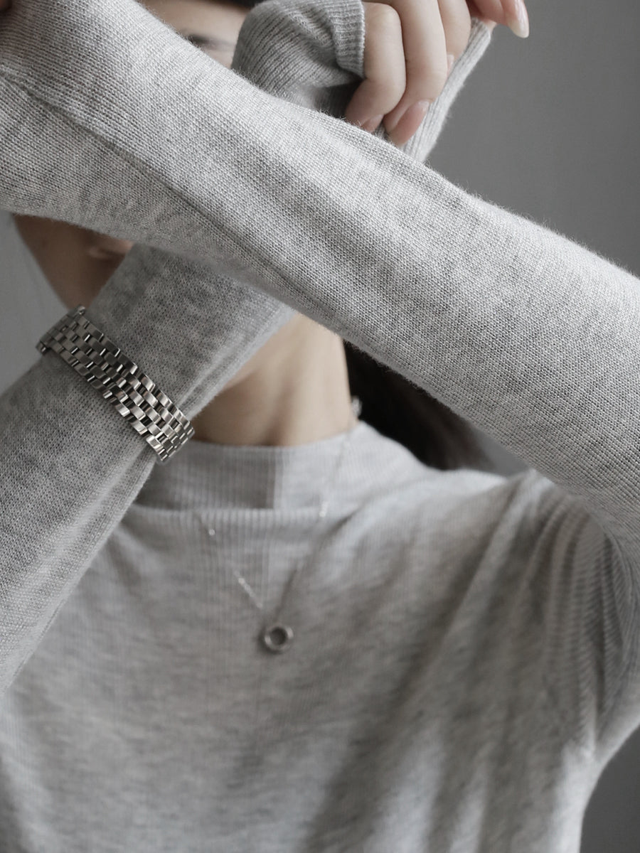 Half-High Neck Slim Tops_BDHL7916