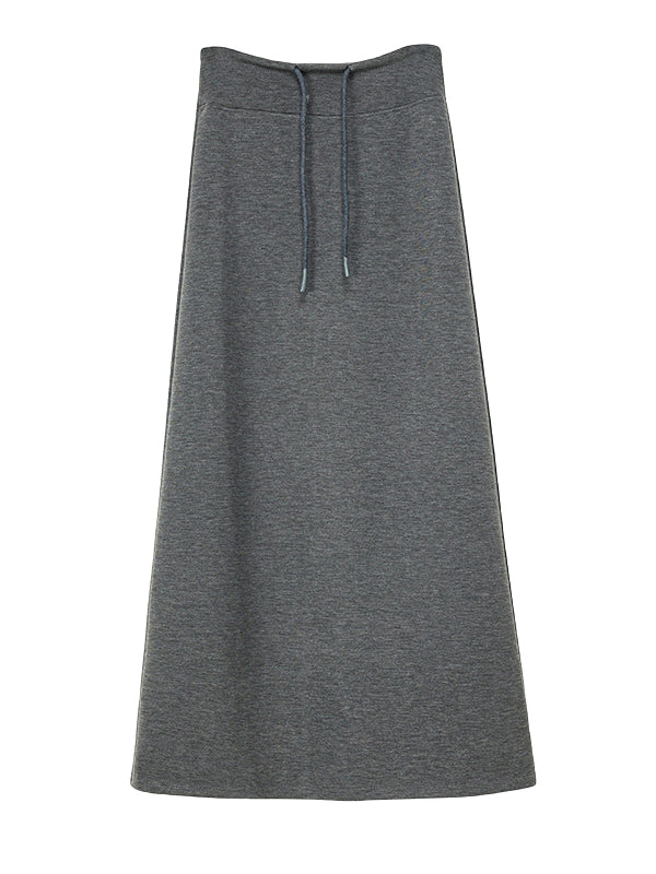 High-Waisted Slit Straight Skirt_BDHL7823