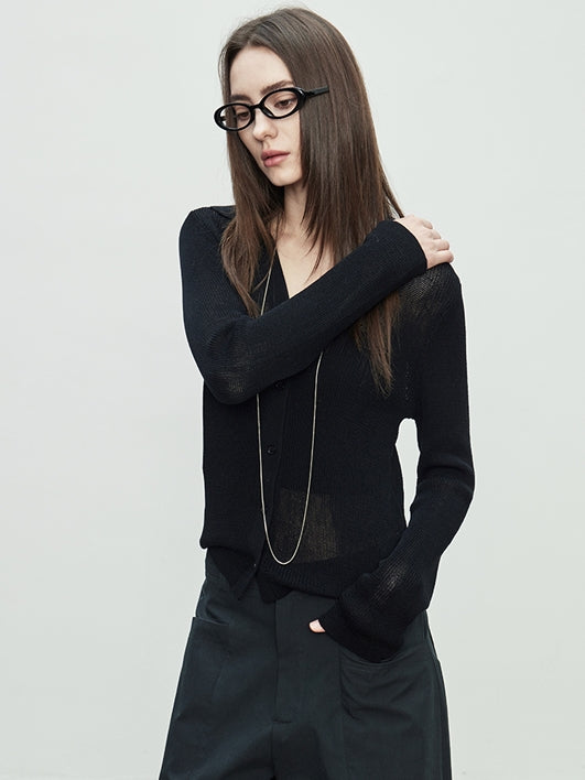 Simple Slim V-Neck Knit_BDHL7091