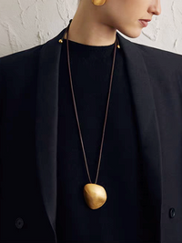 Geometric Pendant Necklace Or Pierced earrings_BDHL7443