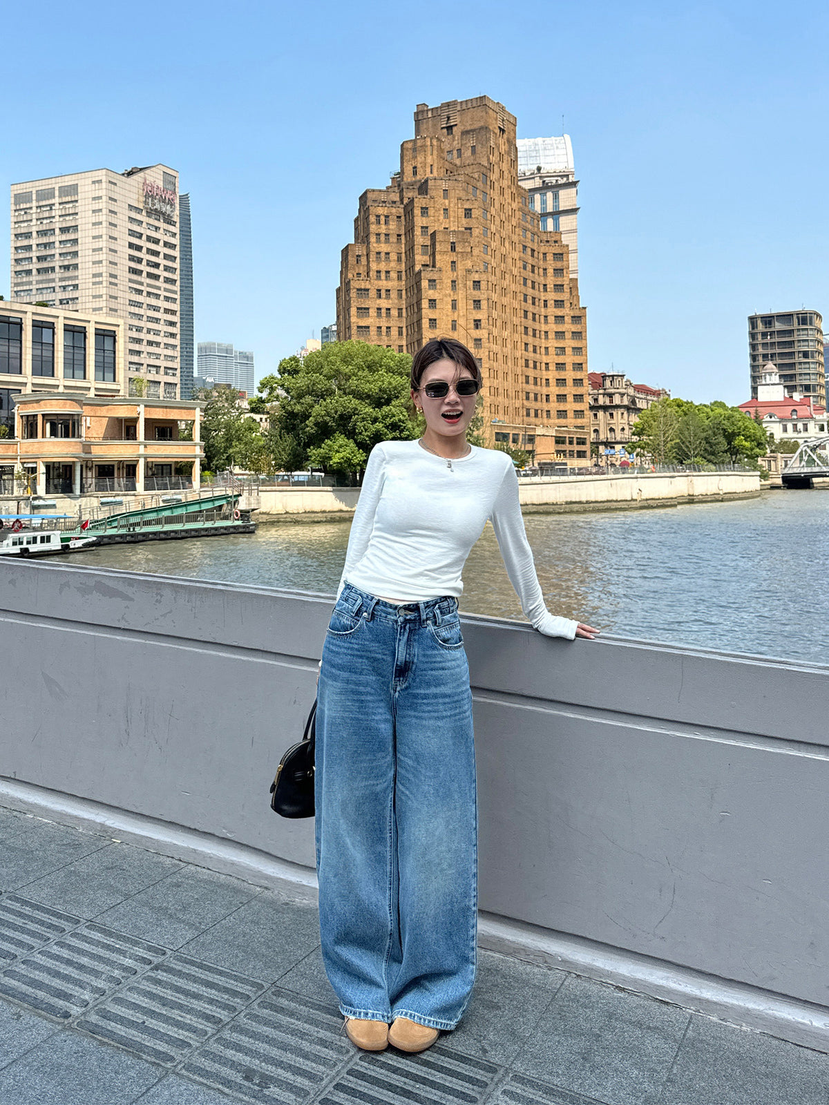 Lyocell Cotton Slim Long Sleeve Tee_BDHL8435