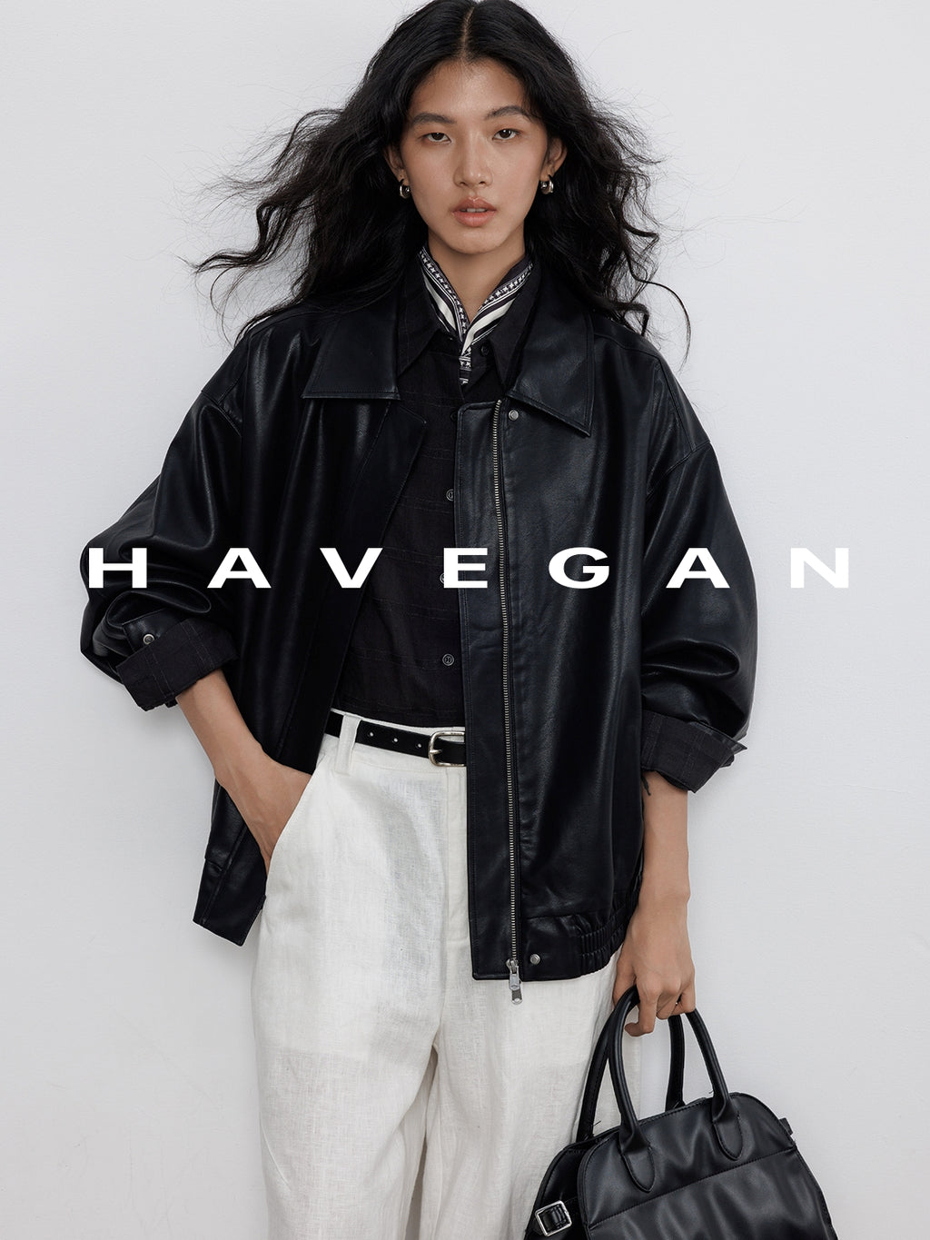 Long-Sleeved Leather Jacket_BDHL7709