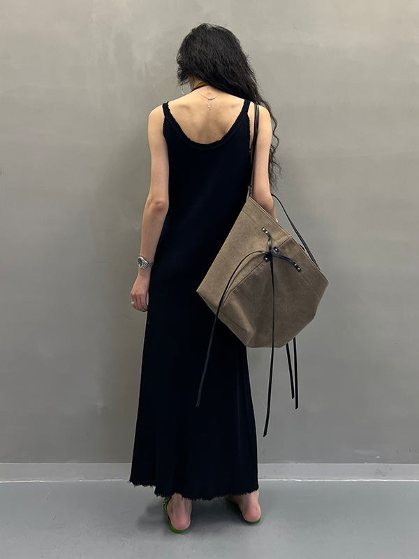 Slim-Waist Suspender Dress_BDHL7544