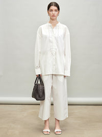 Back Drawstring Pleated Tops_BDHL7335