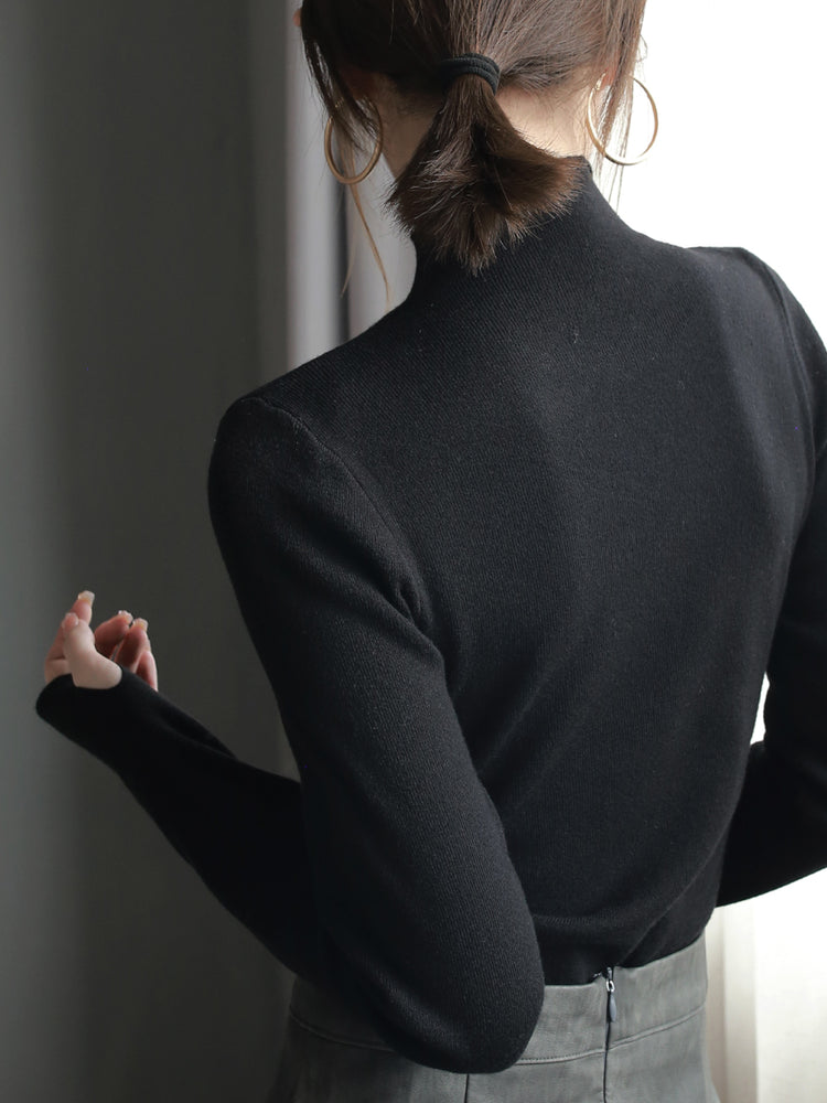 Hollow Half Turtleneck Knit_BDHL6723