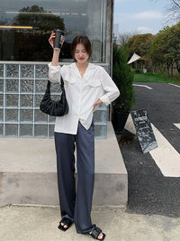 Silky Pants Or Long-Length Pants_BDHL6776