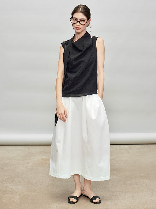 Ribbon Tie Sleeveless Tops Or Bud Skirt_BDHL7331