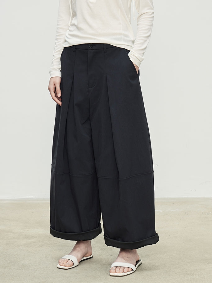 Loose-Fitting Silhouette Wide Pants_BDHL7081