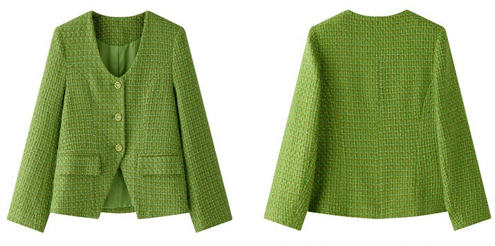 Green Tweed Jacket Or Skirt_BDHL6842