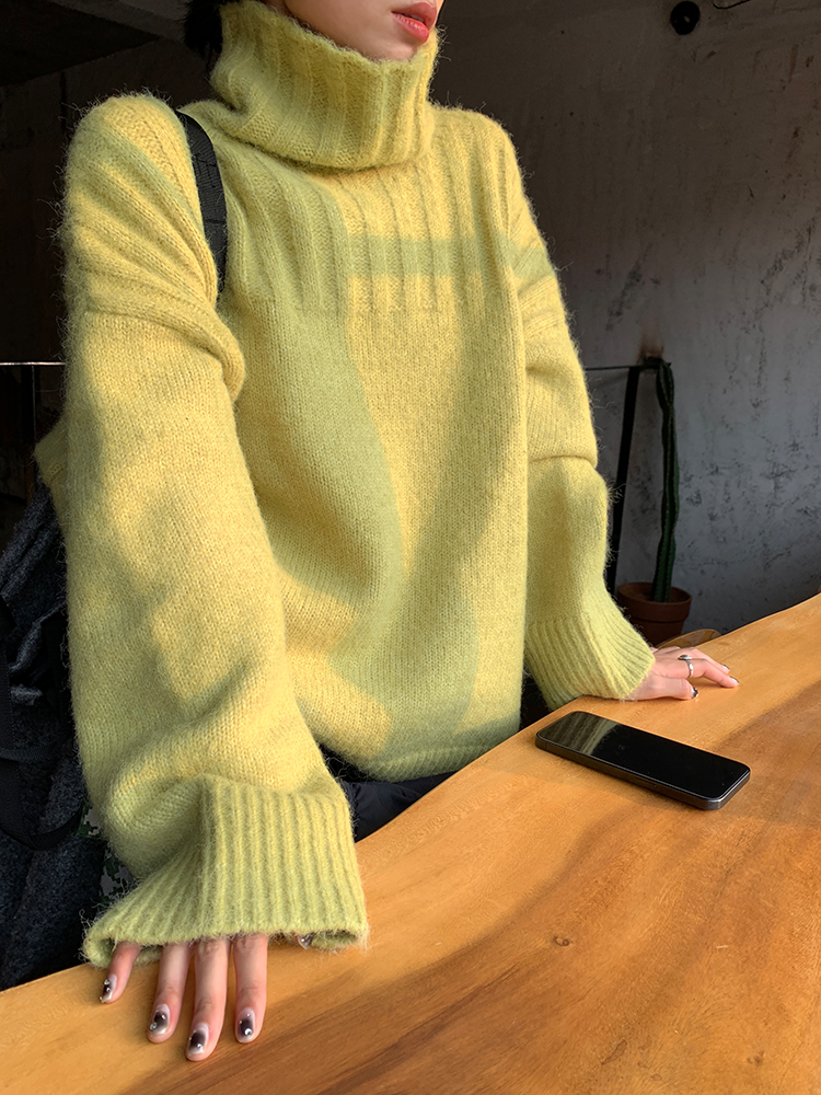 Thickened Relaxed Turtleneck Knit_BDHL6794