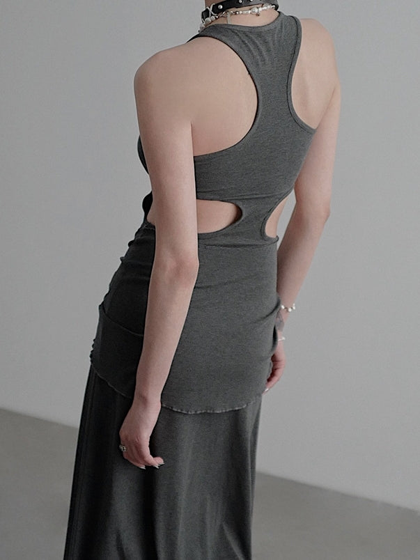 Knit Backless Dress_BDHL7586
