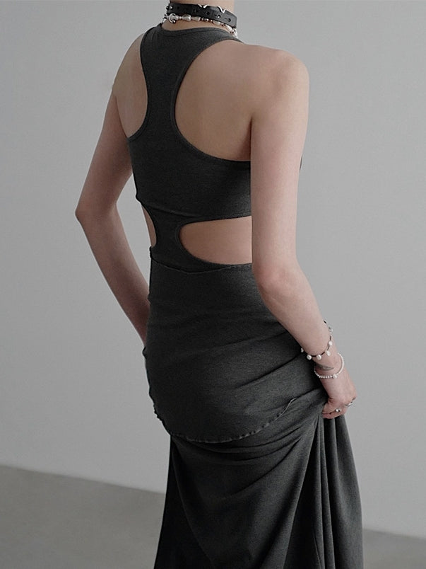 Knit Backless Dress_BDHL7586