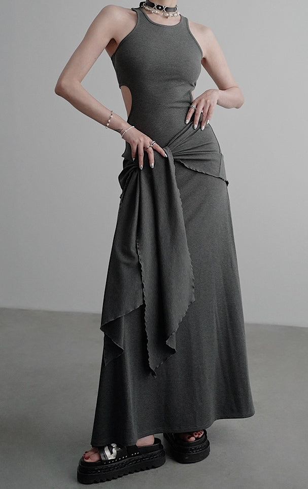 Knit Backless Dress_BDHL7586