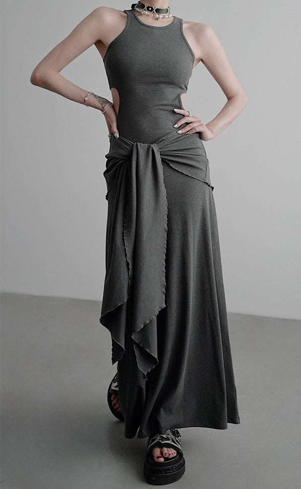 Knit Backless Dress_BDHL7586