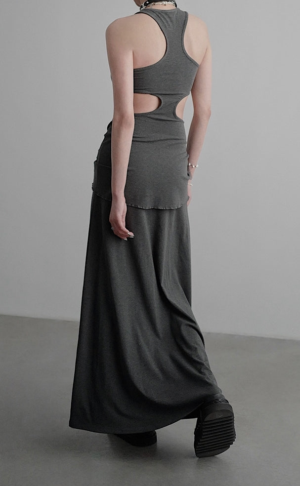Knit Backless Dress_BDHL7586