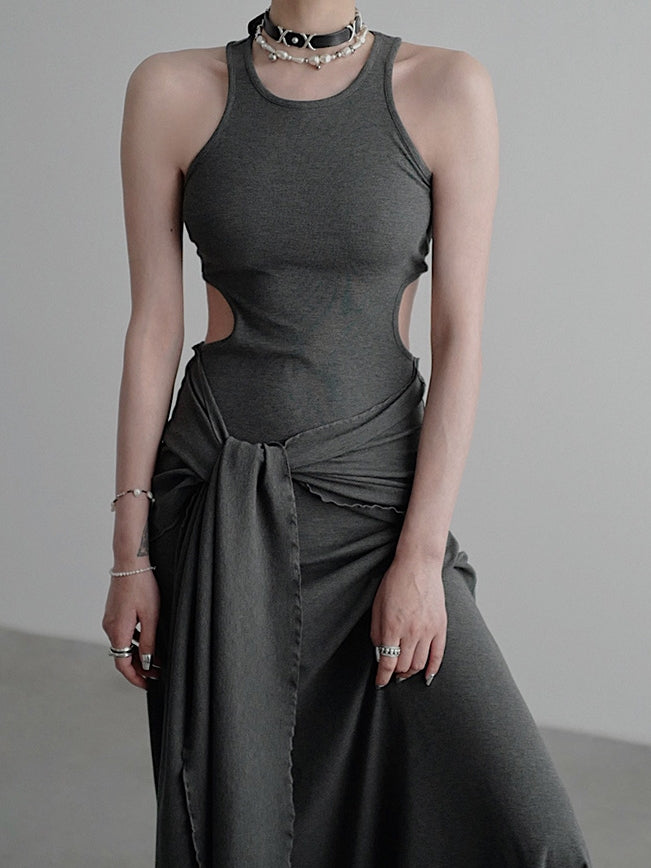 Knit Backless Dress_BDHL7586