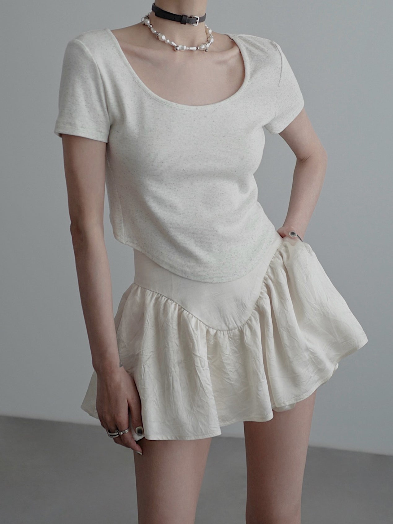 Double-Front Short-Sleeved T-Shirt_BDHL7589